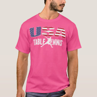 T-shirt Fier America Amateurs de tennis de table Jersey Us