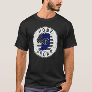 T-shirt Fier America State Flag US Home Gros Indiana