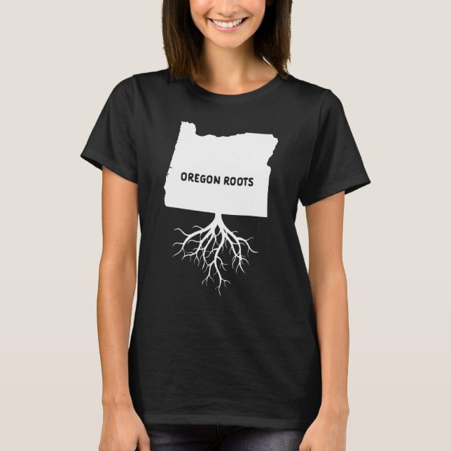T-shirt Fier Américain A Grandi Avec Les Racines De L'État (Devant)
