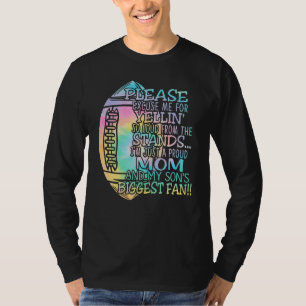 T-shirt Fier Américain Football Maman Iu2019ll Être Ses Bi
