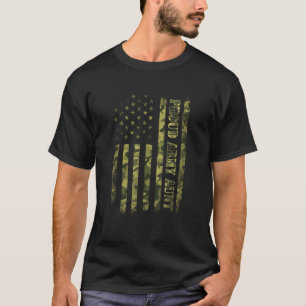 T-shirt Fier armée Aun drapeau américain Camouflage milita