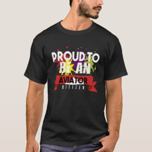 T-shirt Fier aviateur citoyen Profession travailleur de ca