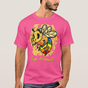 T-shirt Fier Bee LGBT Rainbow Flag Lesbian Gay Biseual Tr
