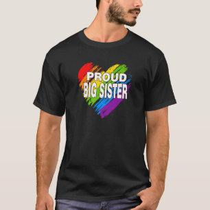 T-shirt Fier Big Soeur Lgbt Arc-en-ciel Gay pride D femmes