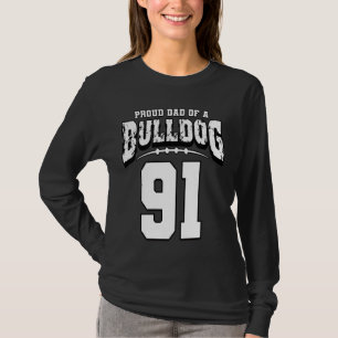 T-shirt Fier Bulldog Football Papa Du Joueur 91