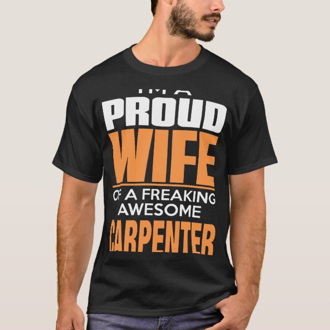T-shirt Fier charpentier de femme (Devant)
