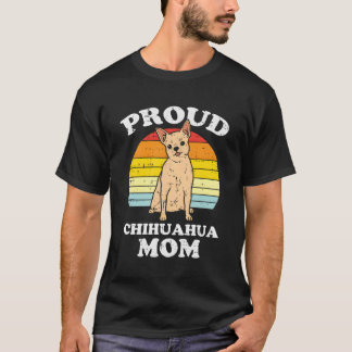 T-shirt Fier Chihuahua Maman Retro Chiwawa Propriétaire de