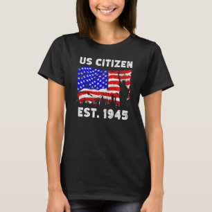 T-shirt Fier Citoyen Américain Est Depuis 1945 Pour New Am