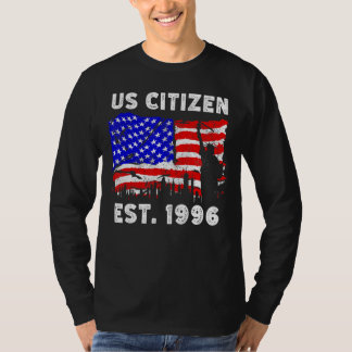 T-shirt Fier Citoyen Américain Est Depuis 1996 Pour New Am