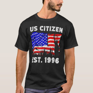 T-shirt Fier Citoyen Américain Est Depuis 1996 Pour New Am