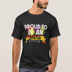 T-shirt Fier citoyen aviateur Profession carrière travaill