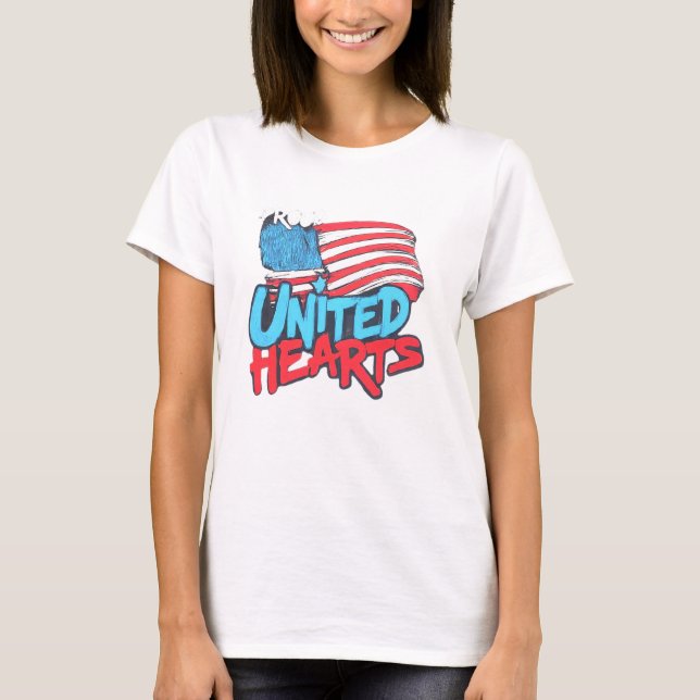 T-shirt Fier coeur uni T, chemise (Devant)