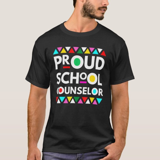 T-shirt Fier conseiller scolaire Noir Histoire Pride Afric (Devant)