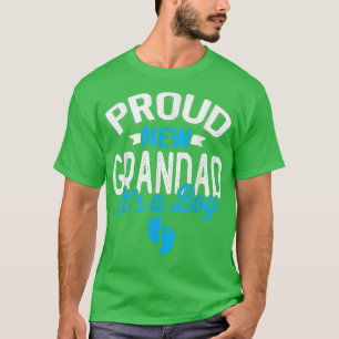 T-shirt Fier Cool Fier Nouveau Grand Père C'est un garçon 