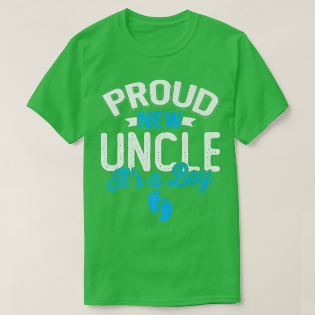 T-shirt Fier Cool Fier Nouveau Oncle C'est un garçon Genre (Design devant)