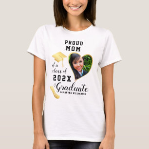 T-shirt Fier cours de maman de 2024 Custom Photo Graduatio