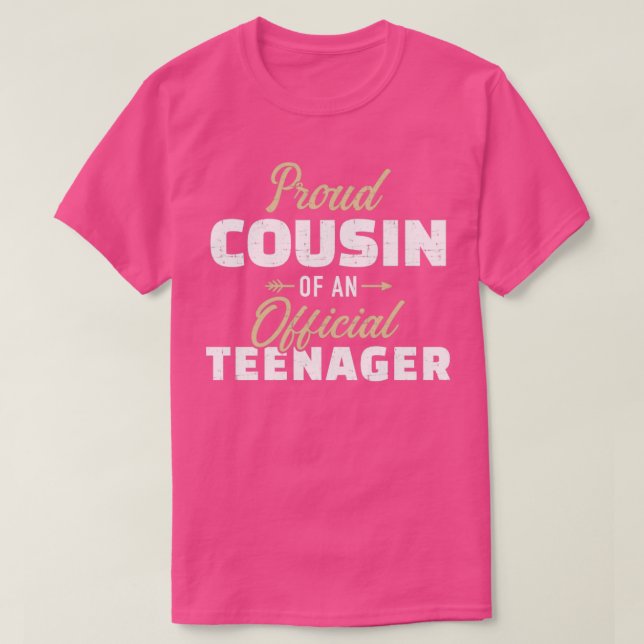 T-shirt Fier cousin d'un adolescent 13e anniversaire (Design devant)