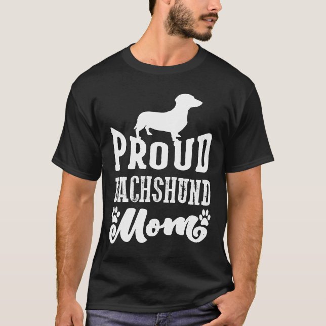 T-shirt Fier Dachshund Maman Pour Amoureux de les chiens R (Devant)