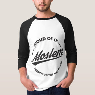 T-shirt Fier de lui raglan musulman