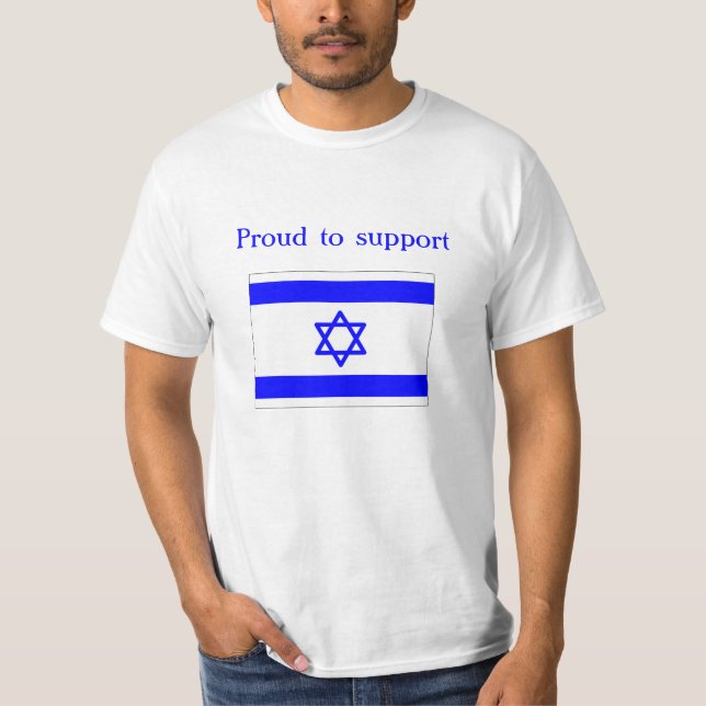 T-shirt fier de soutenir l'Israël (Devant)