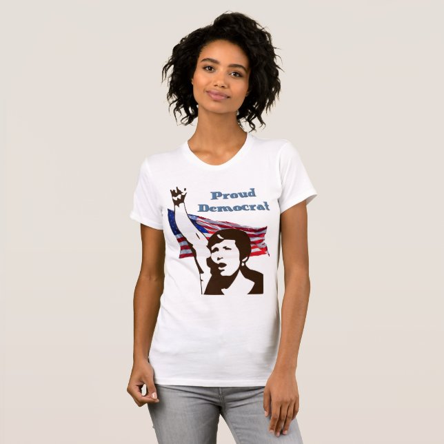 T-shirt Fier Démocrate Femme Anti-Trump Démocrate Chemise (Devant entier)
