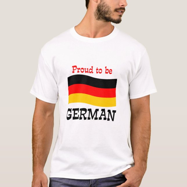 T-shirt Fier d'être allemand (Devant)