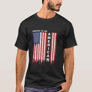 T-shirt Fier d'être Américain USA Drapeau Amérique patriot