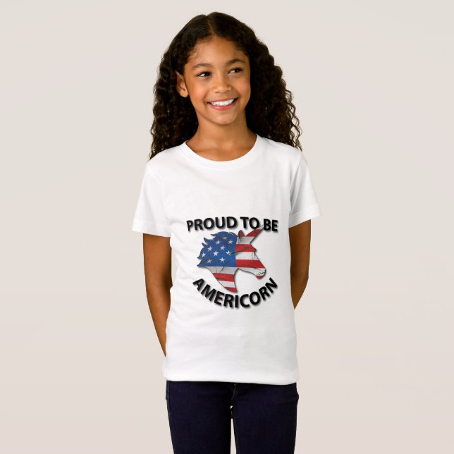 T-Shirt Fier d'être AMERICORN 1.1 (Devant entier)