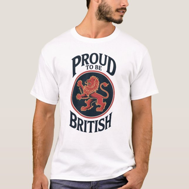 T-shirt Fier d'être Britannique (Devant)