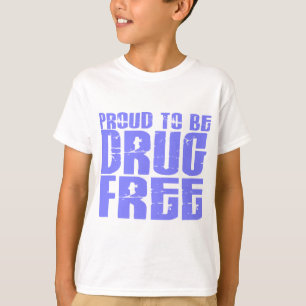 T-shirt Fier d'être drogue libérez 2 bleu-clair
