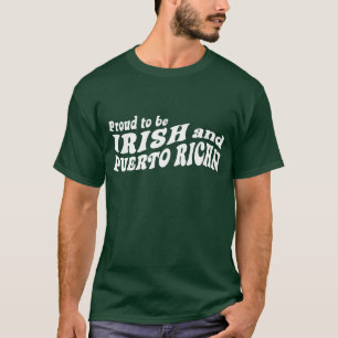 T-shirt Fier d'être irlandais et portoricain