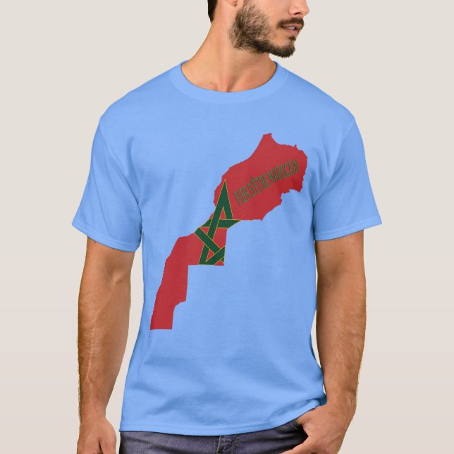 T-shirt fier d'etre marocain (Devant)