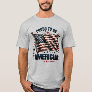 T-shirt Fier d'être un Américain