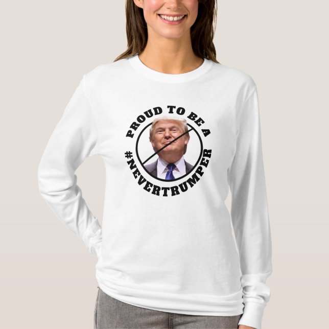 T-shirt Fier d'être un anti-Donald Trump jamais trompeur (Devant)
