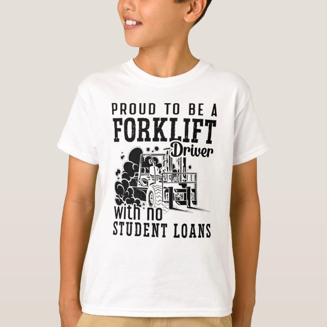 T-shirt Fier D'Être Un Conducteur De Remorque-Fourche (Devant)