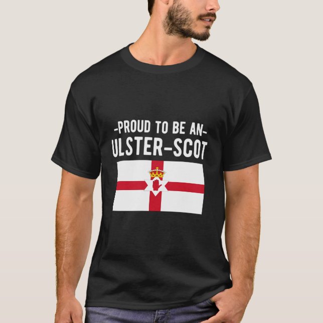 T-shirt Fier D'Être Un Drapeau Ulster-Écossais D'Irlande D (Devant)