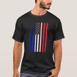 T-shirt Fier d'être un garçon fille sœur américain françai