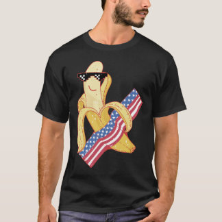 T-shirt Fier d'être un mème de banane 4 juillet américain