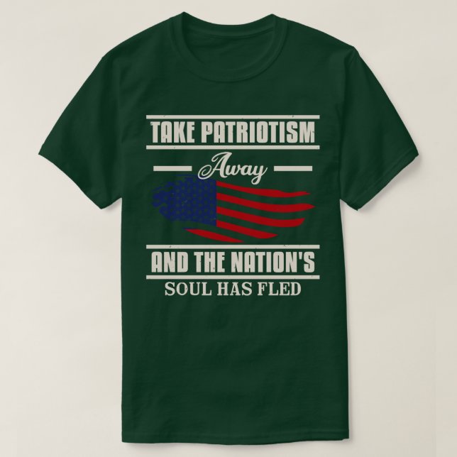 T-shirt Fier D'Être Un Patriote Américain (1) (Design devant)