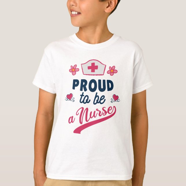 T-shirt Fier d'être une infirmière (Devant)