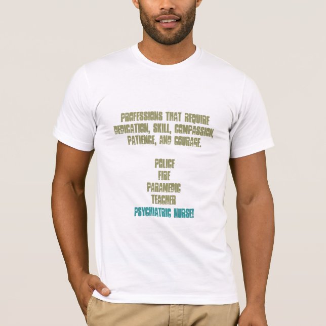 T-shirt Fier d'être une infirmière ! - Psychiatrie (Devant)