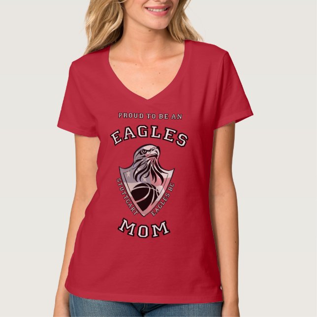 T-shirt Fier d'être une maman AllStar litres d'Eagles (Devant)
