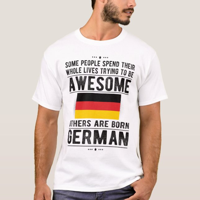 T-shirt Fier drapeau allemand Allemagne patrimoine racines (Devant)