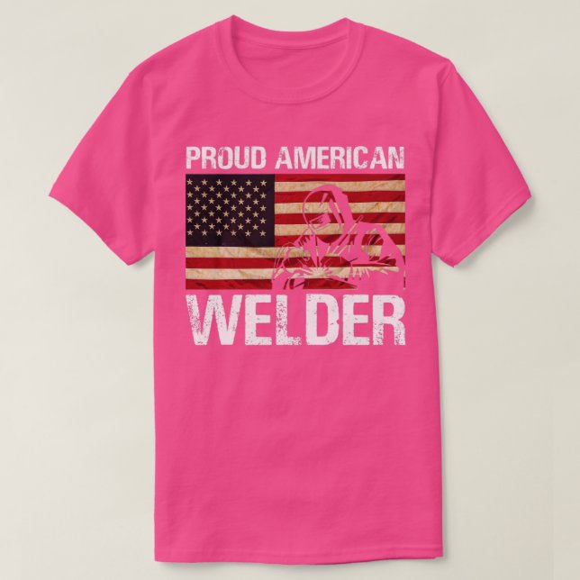 T-shirt Fier drapeau américain de souder (Design devant)
