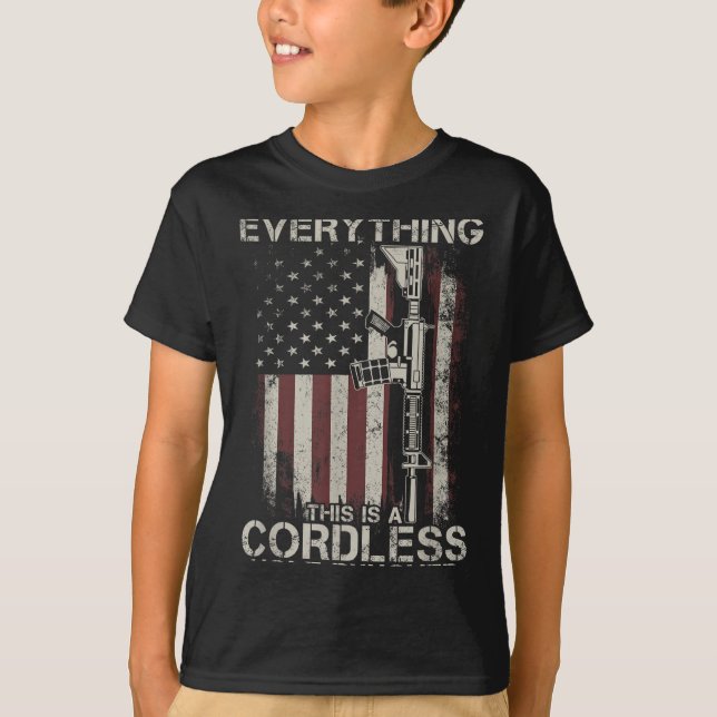 T-shirt Fier drapeau américain vétéran des droits d'armes  (Devant)