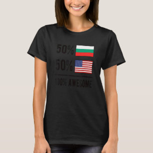 T-shirt Fier drapeau bulgare américain Bulgarie Usa