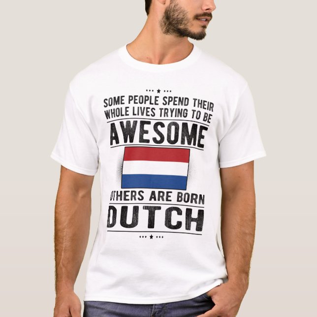 T-shirt Fier drapeau hollandais Pays-Bas Patrimoine Racine (Devant)