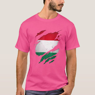 T-shirt Fier drapeau hongrois déchiré Hongrie
