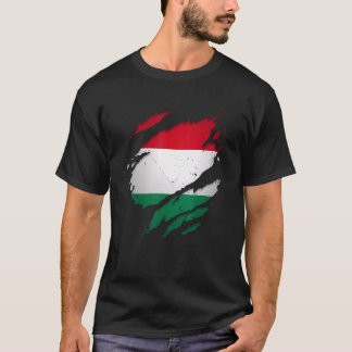 T-shirt Fier drapeau hongrois déchiré Hongrie