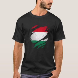 T-shirt Fier drapeau hongrois déchiré Hongrie